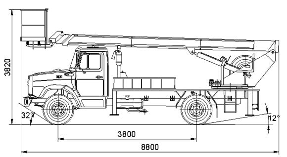 автовышка зил 130 схема