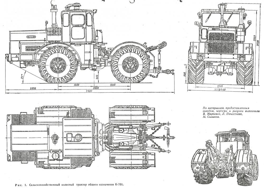 «Кировец» К-700 габариты