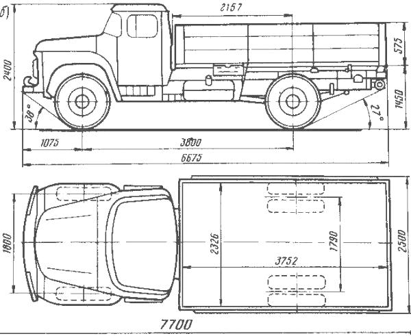 ЗИЛ-130 габаритные размеры