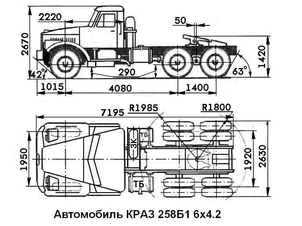 Прицеп краз размеры