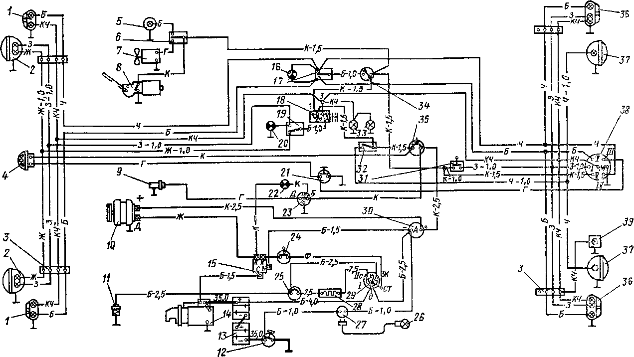 Электрооборудование Т-40