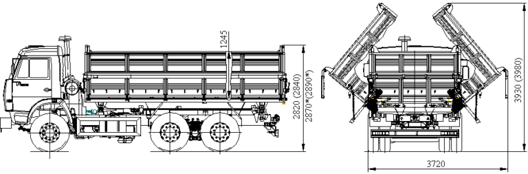 Камаз сельхозник размеры кузова